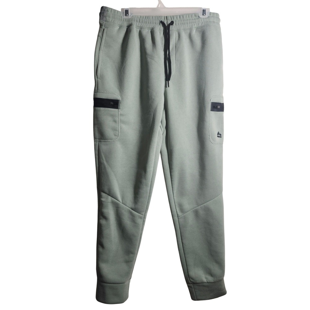 RBX Active Men's Fleece Cargo Jogger Pants Comfort‎ Fit Sage Green Medium
